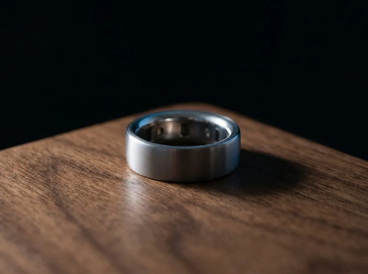 Oura Ring 4 Silver product photo — brushed titanium finish