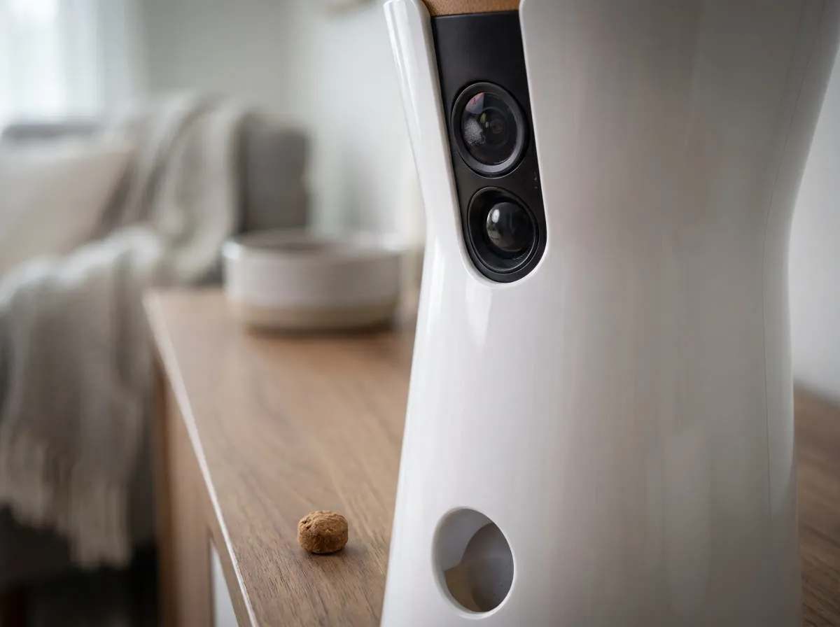 Furbo 360 dog camera spec view — 1080p, color night vision, and rotating 360° view on the app
