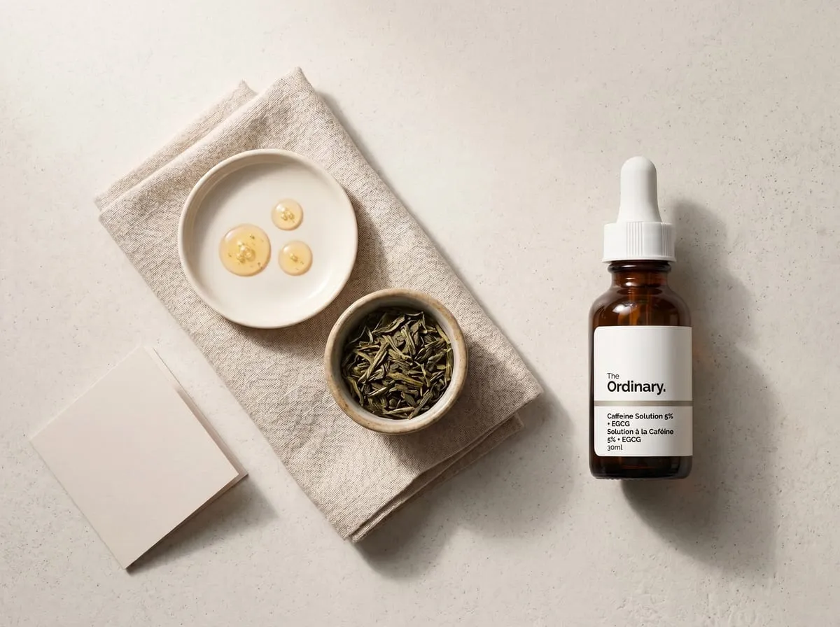 The Ordinary Caffeine — daily antioxidant compounding, bottle on neutral linen