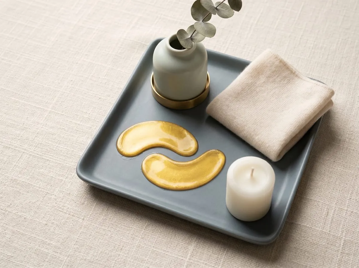 grace & stella patches — self-care ritual, patches on bath ledge with candle