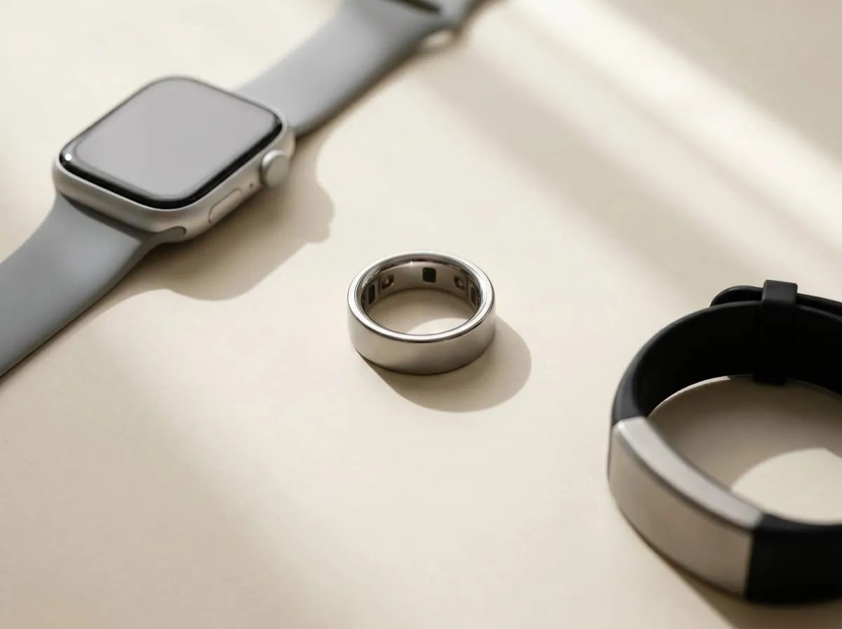 Oura Ring 4 with competitor wearables